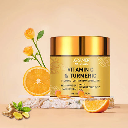 Turmeric Vitamin C Face cream Retinol Moisturizing Firming Hyaluronic Lightening Repairing Smooth Skincare Whitening Creams REAROYA Beauty Store