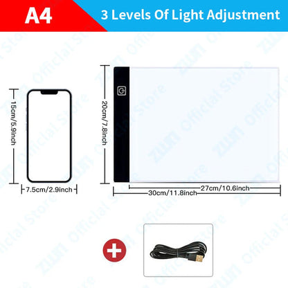 A3/A4/A5 3-Level Dimming Led Drawing Copy Pad Board Children's Toy AliExpress