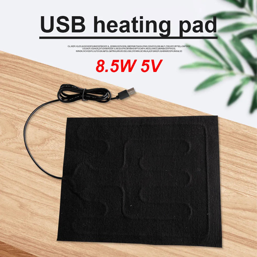 USB Heating Pad Folding Heated Sheet Car Seat Heating Cushion Seat