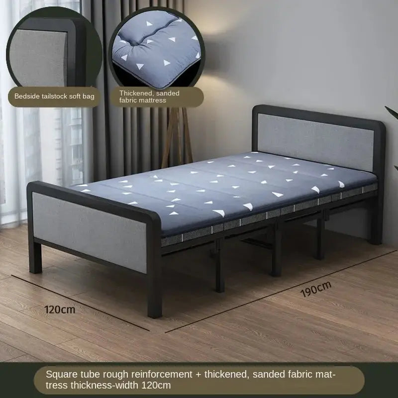 *Folding Bed Double Home Simple Rental House Noon Break Bed Office AliExpress
