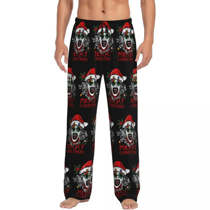 Custom Printed Horror T-Terrifiers Film Essential Pajama Pants Men Sleep Sleepwear Bottoms with Pockets