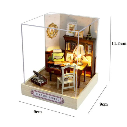 Mini Casa de Madera DIY – Kit de Ensamblaje 3D para Construcción y Decoración Stone's Store