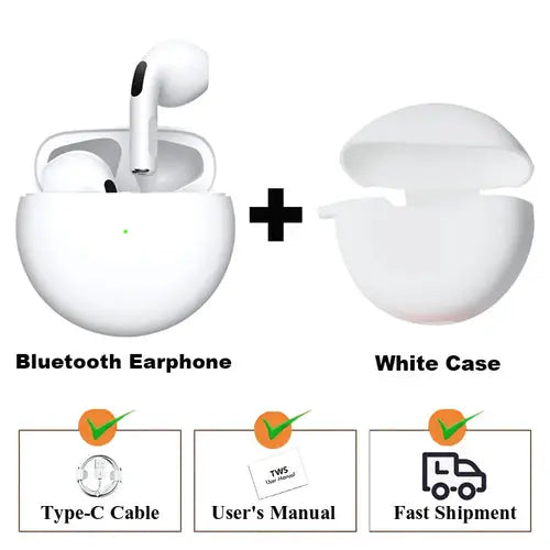 NEW Original Air Pro 6 TWS Wireless Headphones Fone Bluetooth AliExpress