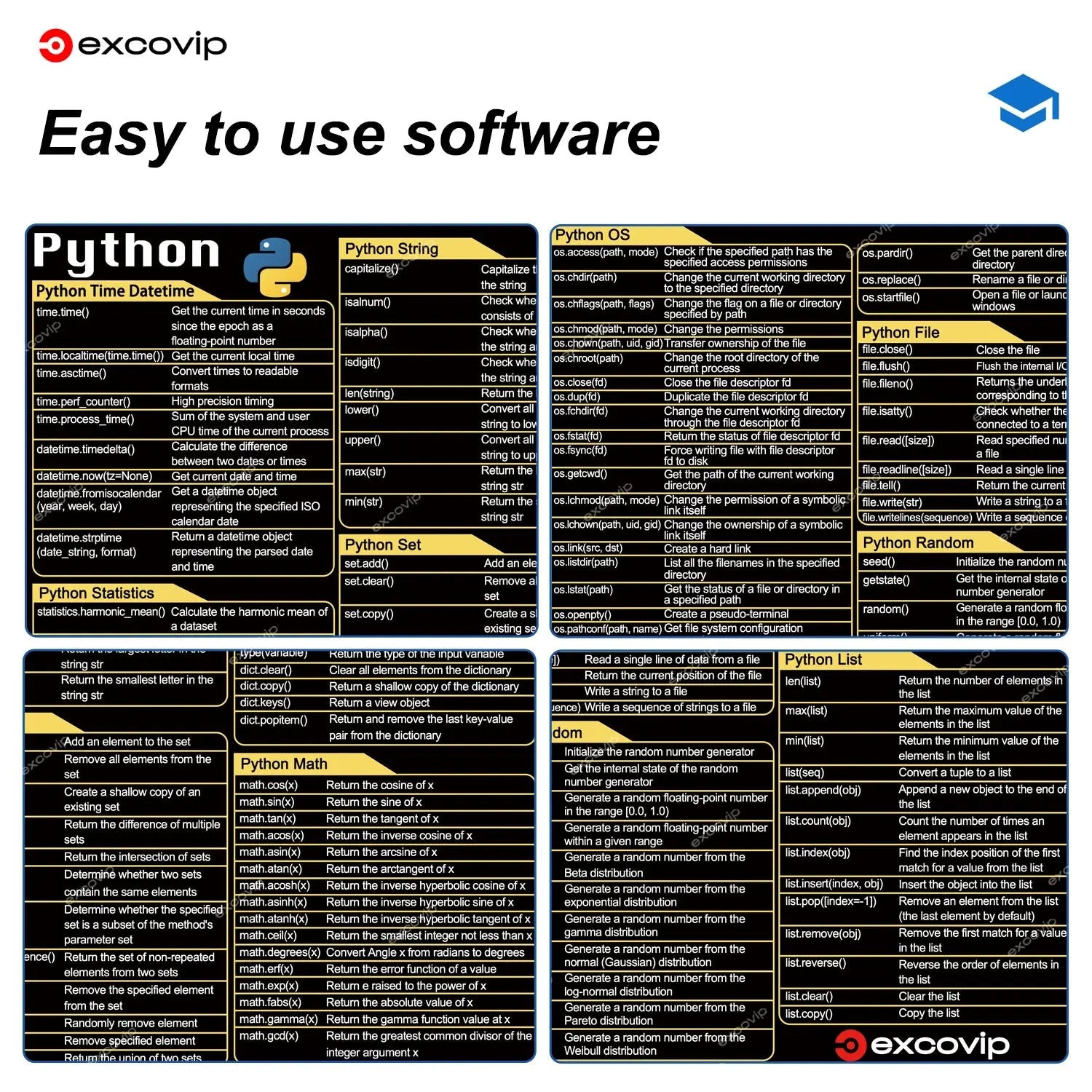 EXCO Python Programing Mouse Pad Large Shortcuts Cheat Sheet Keyboard AliExpress