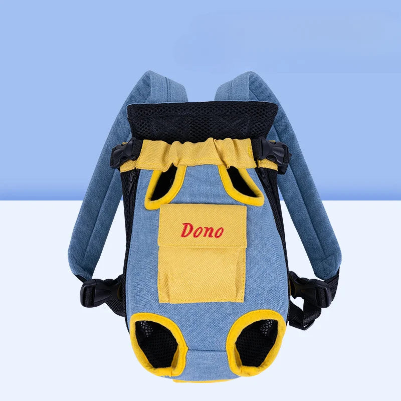 Pet Bag Dog Bag Portable Travel Backpack Outing Cat Mesh Chest Four-legged Backpack