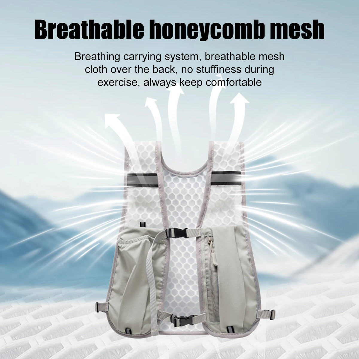 Chaleco de hidratación ligero para correr con botella de agua, chaleco reflectante con mochila de hidratación para el pecho con soporte para teléfono, chaleco de ciclismo