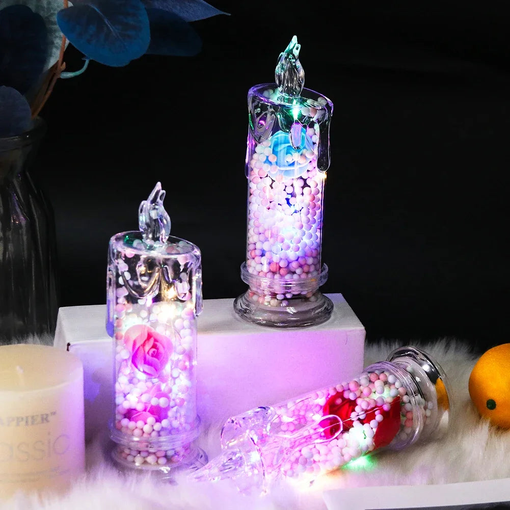 RoseGlow™ Candle Lights 🌹✨ — Real Flame Look, Smoke-Free