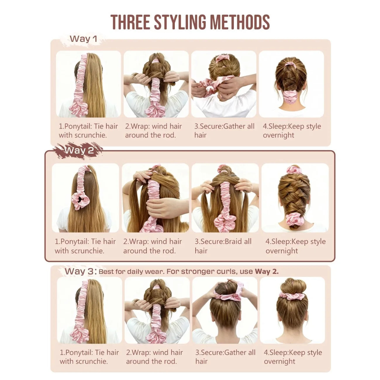 OvernightGlow™ Curler 🌙 — Soft Satin, Perfect Morning Hair