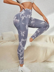 Seamless High Waist Leggings Women Tie Dye Leggings Fitness Sports