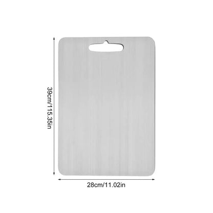 Camping Cutting Board Double-Sided Titanium Kitchen Chopping Board Kitchen Stainless Steel Cutting Board for Kitchen, Heavy Duty Yolo Waku Store