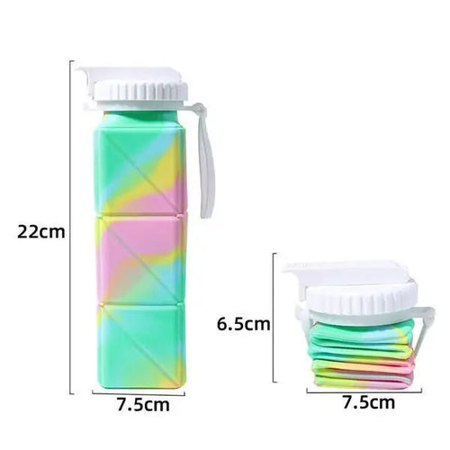 620ml Collapsible Water Bottle Cup with Straw Lid Leakproof BPA Free AliExpress