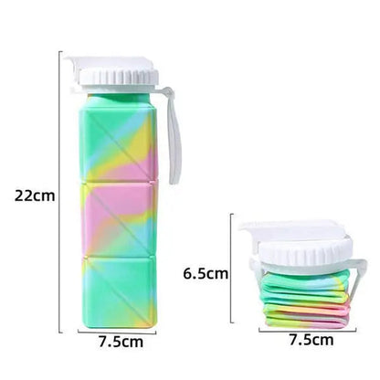 620ml Collapsible Water Bottle Cup with Straw Lid Leakproof BPA Free AliExpress