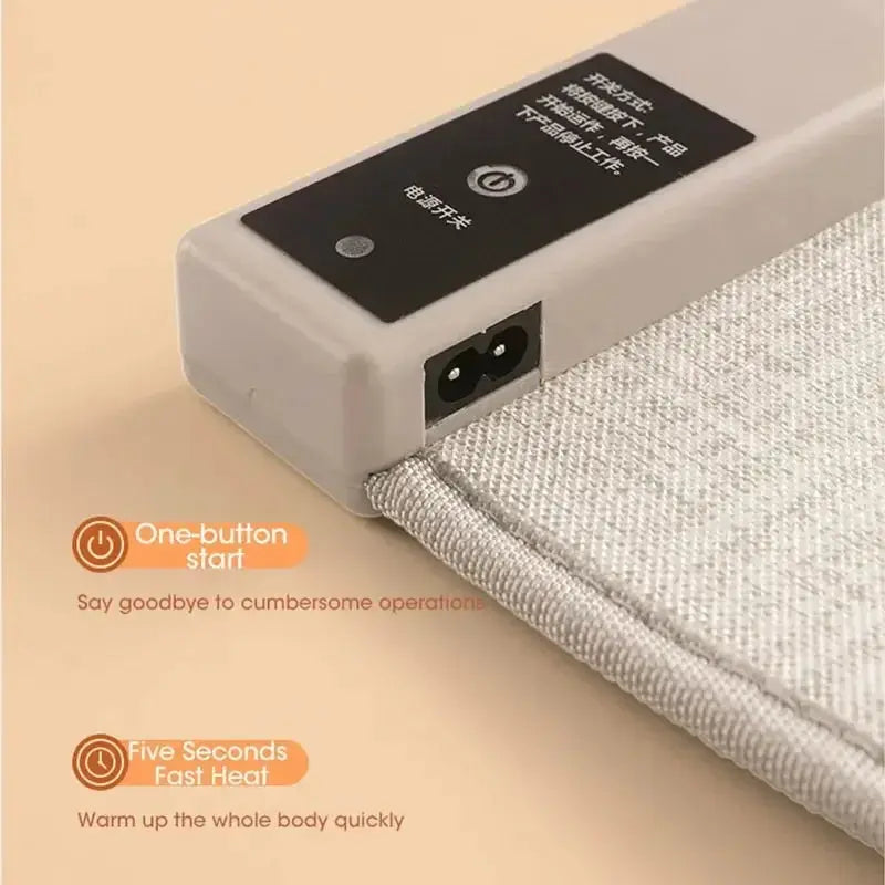 Electric Foot Warmer Under Desk Cylindrical Heating Pad Adjustable