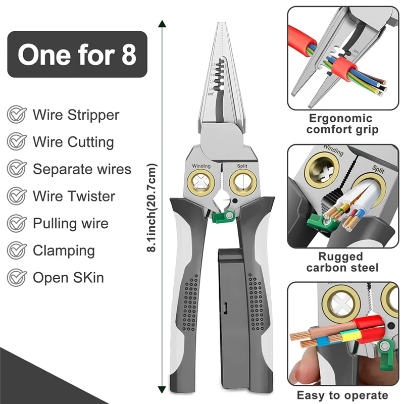 PowerPro 8 en 1 Wire Master – ¡Pela, corta, prueba y más!