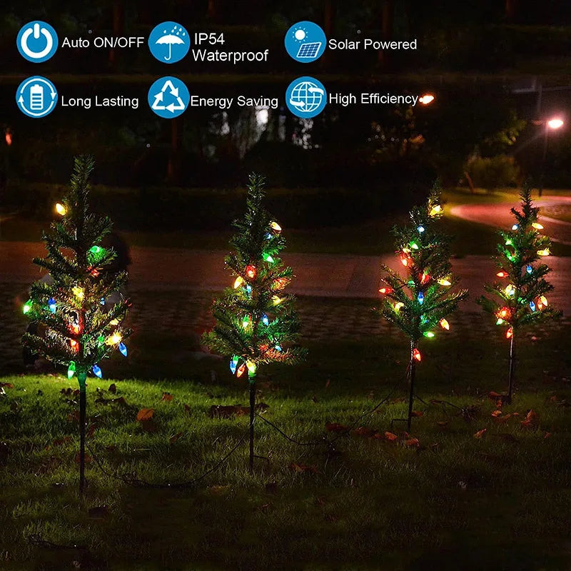MerryRay™ – Lámpara de Árbol Festiva con Energía Solar 🌟