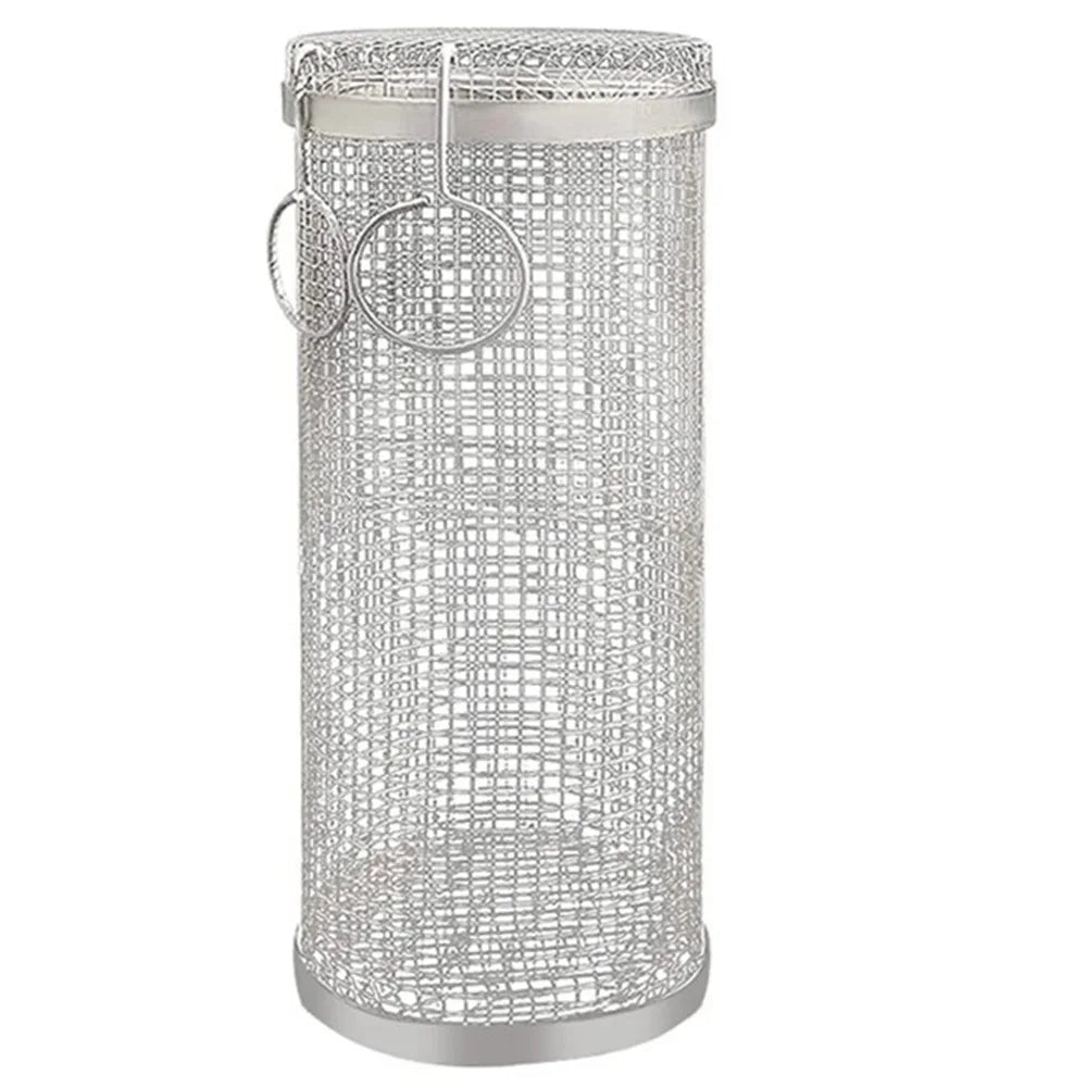 1PC BBQ Cage Rolling Stainless Steel Outdoor Grilling Basket Grill AliExpress