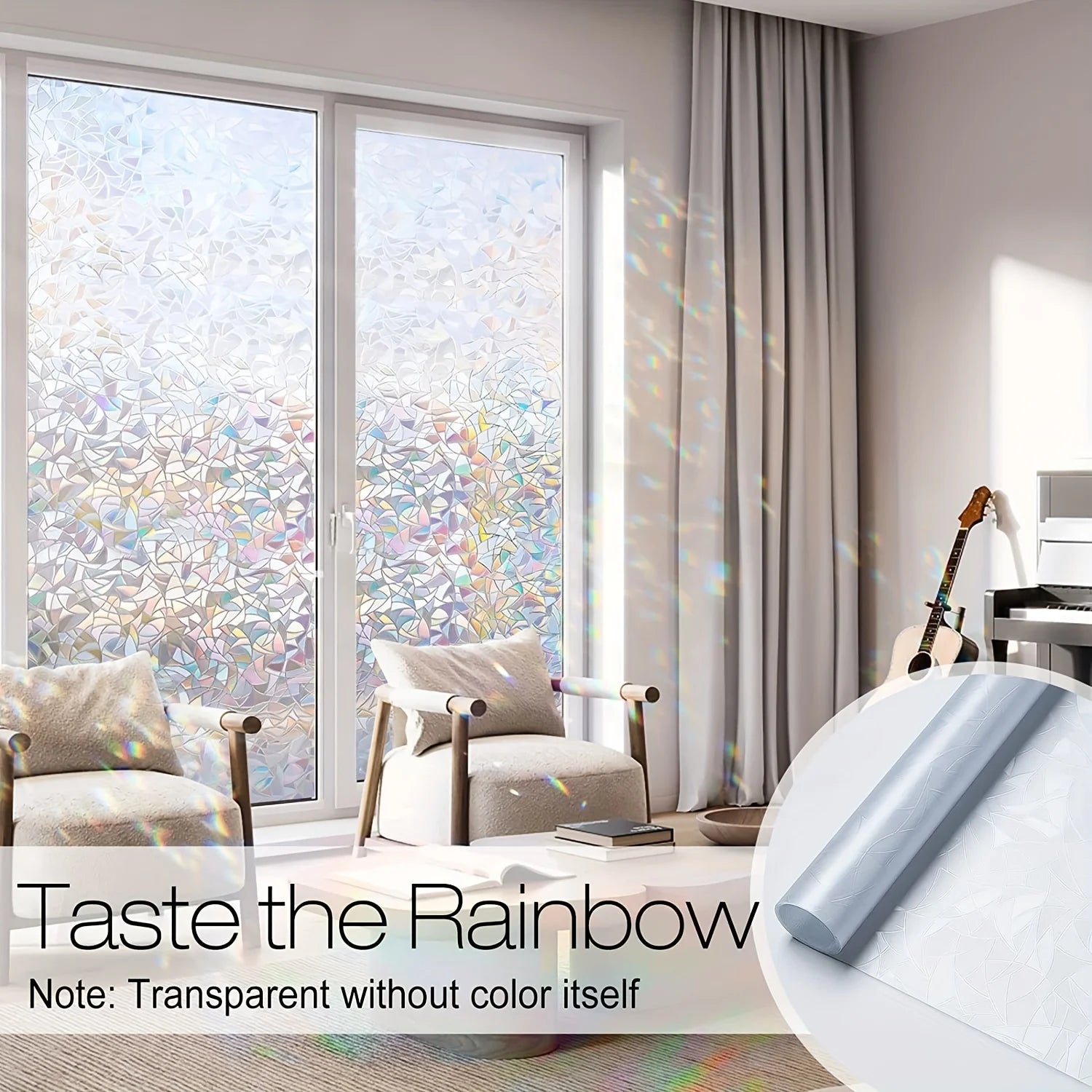 GlassGlam™ Window Film 🌈 — Privacy with Stunning Colors
