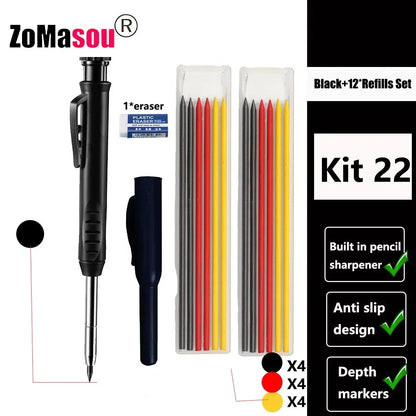 PrecisionMark Carpenter Pencil: Sharp Lines, Every Time! Zomasou Factory Store