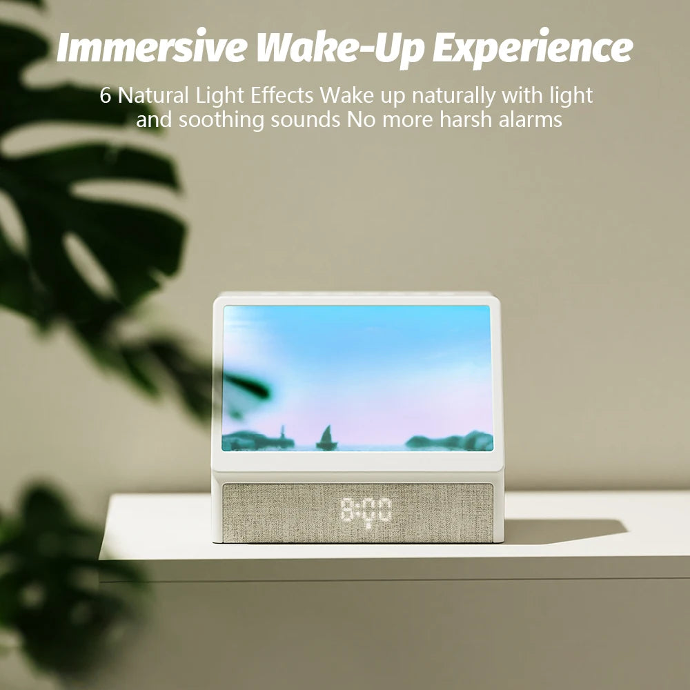 SunGlow™ Wake-Up Lamp 🌅 — Sunrise Light & Soothing Sleep Sounds