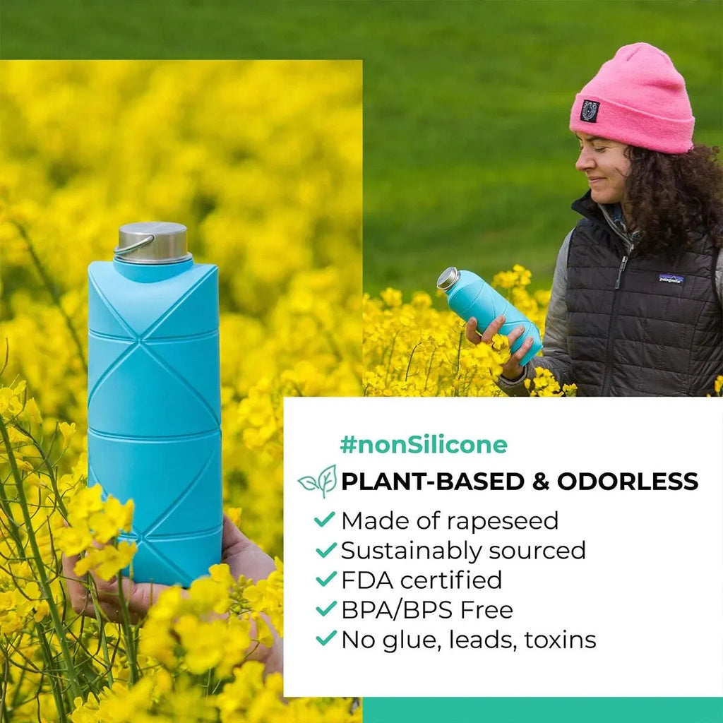 1Pc 750Ml Collapsible Water Bottle Leakproof Valve Reusable Silicone AliExpress