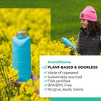 1Pc 750Ml Collapsible Water Bottle Leakproof Valve Reusable Silicone AliExpress
