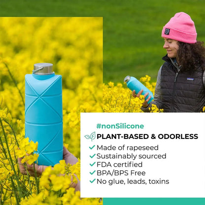 1Pc 750Ml Collapsible Water Bottle Leakproof Valve Reusable Silicone AliExpress