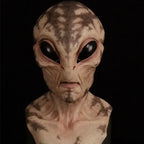 Alien Mask Headcover Halloween Alien Cosplay Masks UFO Movie Acting Headcover Latex Masques Props Kids Toys Alien Mask