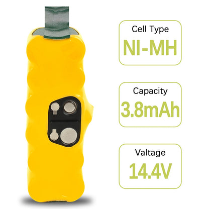 14.4V 5000mAh For iRobot Roomba Battery 500 600 700 800 900 595 620 650 780 890 Battery For Roomba Vacuum Cleaner Battery Battery Burst Store