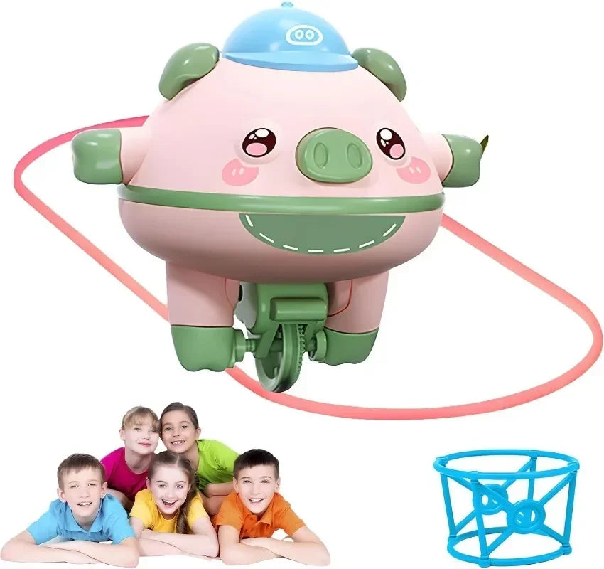Funny Tumbler Balance Pig Gyroscope One Piece Unicycle Girl Boy Cute Novelty Tightrope Walking Black Technology Puzzle Toys BEIGNETS Toy Store