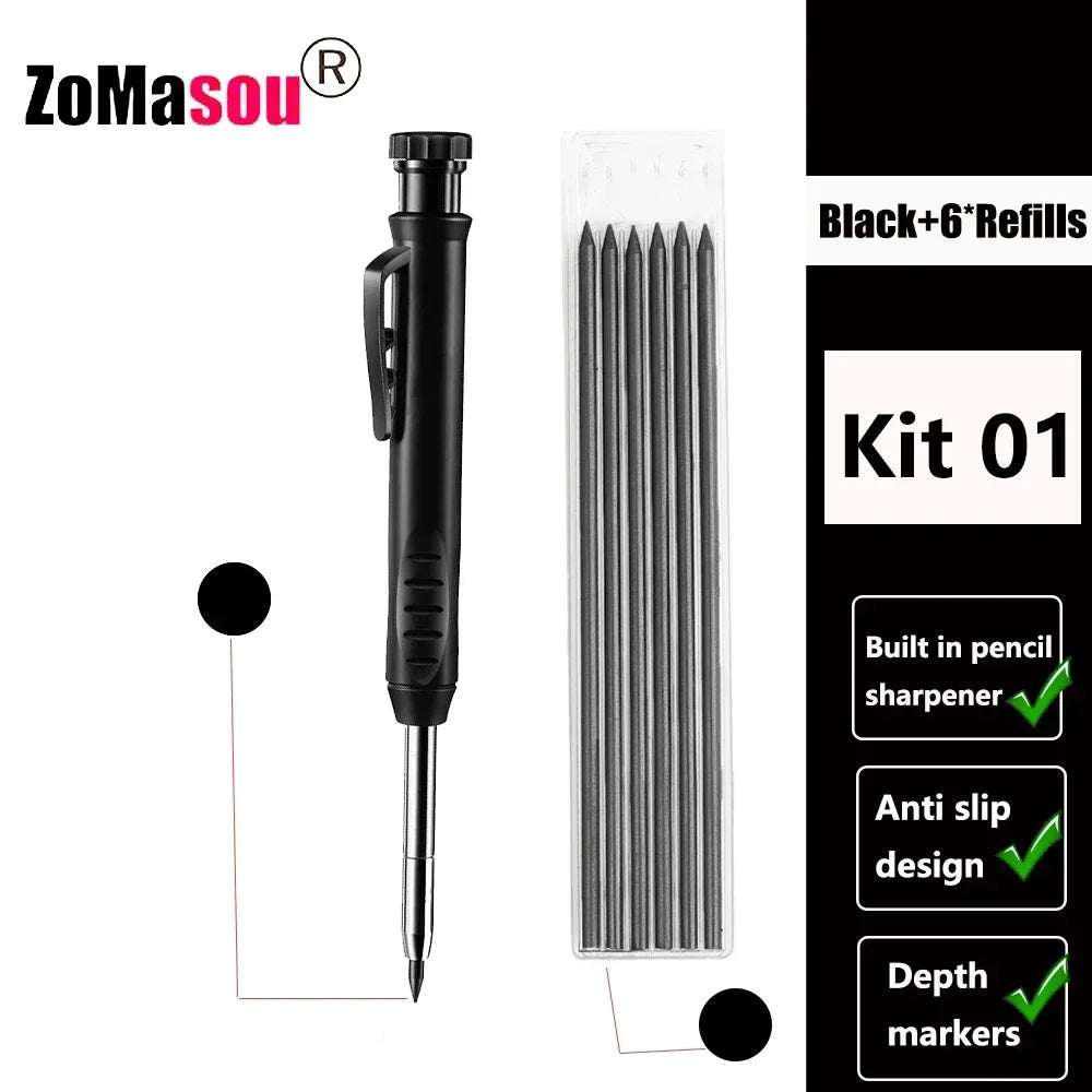 PrecisionMark Carpenter Pencil: Sharp Lines, Every Time! Zomasou Factory Store