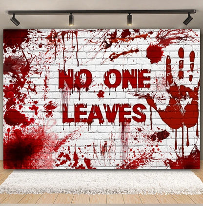 Horror Halloween Backdrop Blood Splatter Ghosts Bloody Handprints Haunted House Party Decor Photography Background Photo Studio