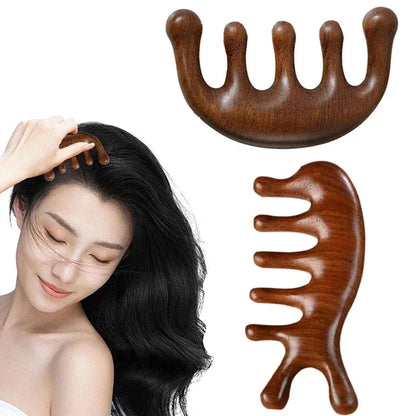 Massage Comb Head Massager Sandalwood Five Tooth Comb Whale Comb Scalp AliExpress