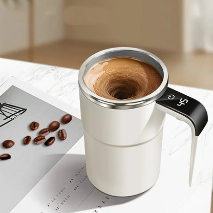 Automatic Self Stirring Magnetic Mug with LCD Screen Coffee Milk Juice Mixing Cup USB Rechargeable Smart Thermal Cups