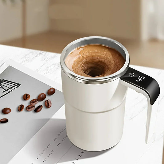 Automatic Self Stirring Magnetic Mug with LCD Screen Coffee Milk Juice Mixing Cup USB Rechargeable Smart Thermal Cups