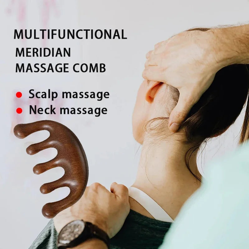 Massage Comb Head Massager Sandalwood Five Tooth Comb Whale Comb Scalp AliExpress
