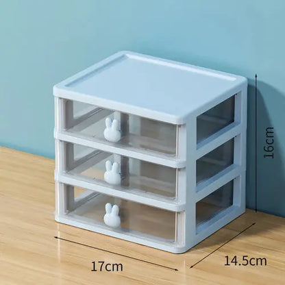 Transparent Desk Organizer Drawer Cute Plastic Clear Organizing Boxes