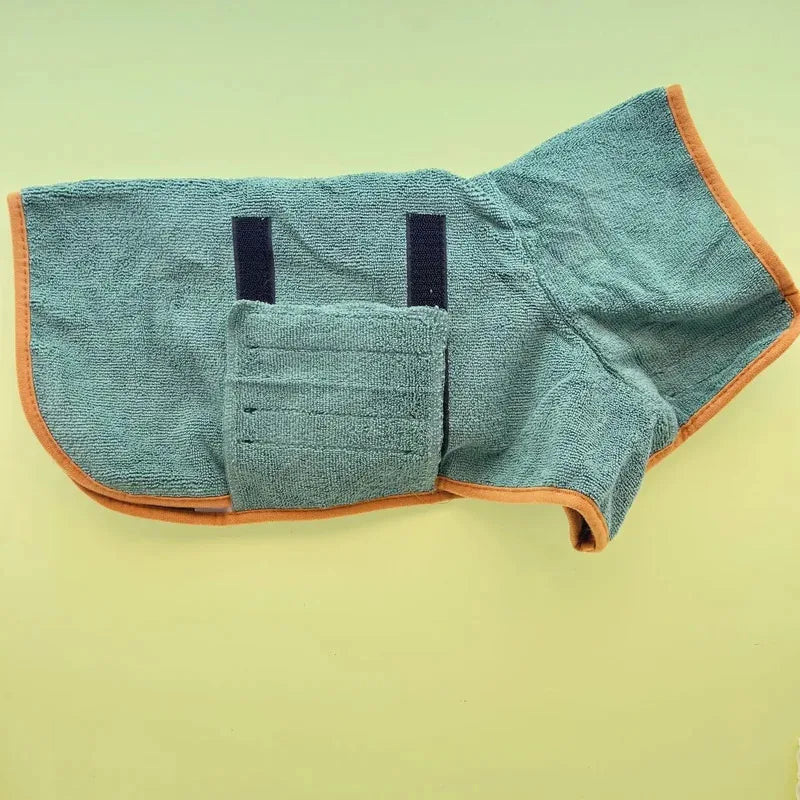 Dog Bathrobe Absorbent Pet Quick Drying Bath Towel Dog Bath Towel Large Small Dogs Clean Absorbent Bathrobe Pet Supplies
