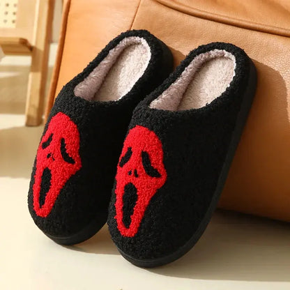 Cozy Halloween House Shoes Halloween Style Winter Cotton Slippers with