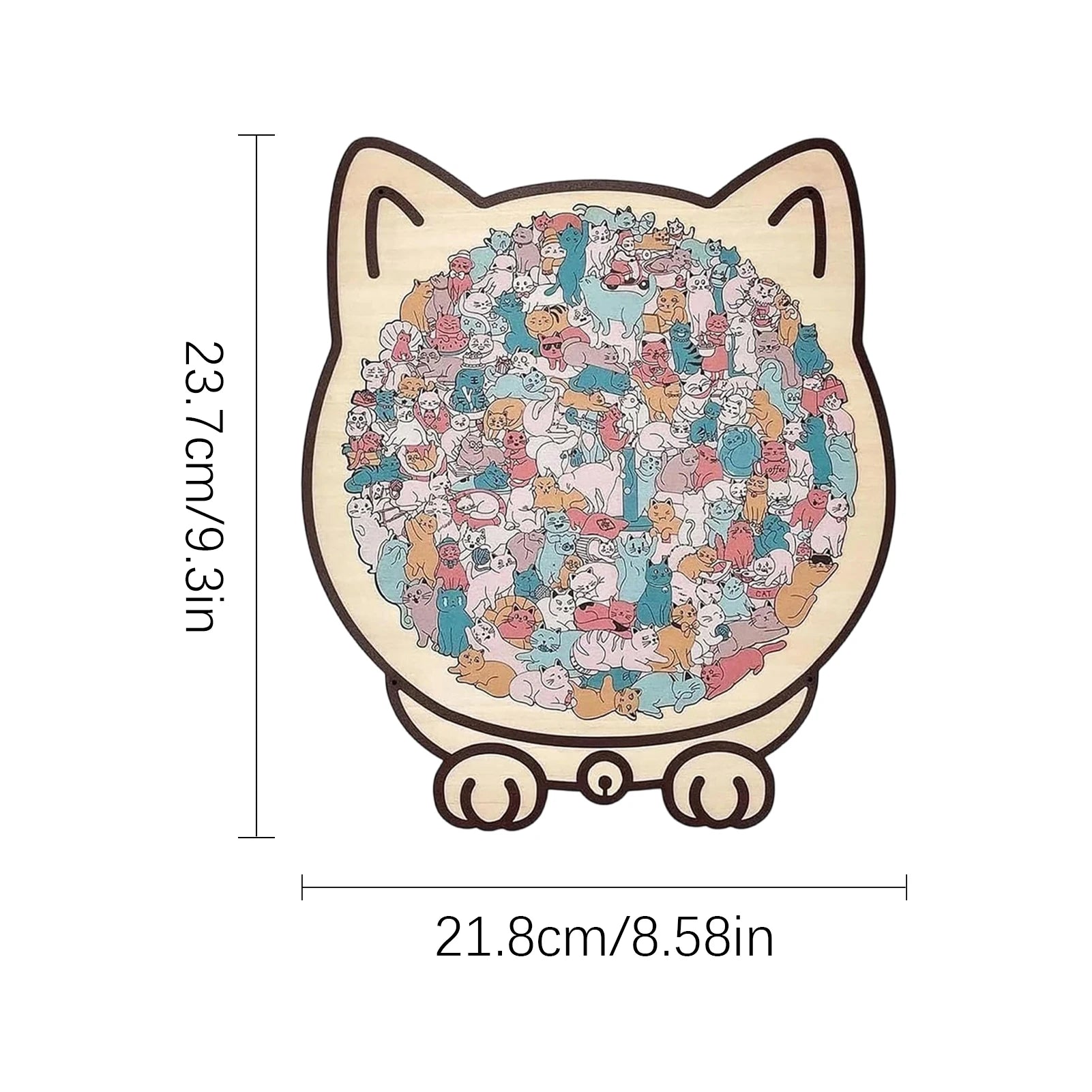 SereniCat™ 135-Piece Wood Puzzle 😺🌈