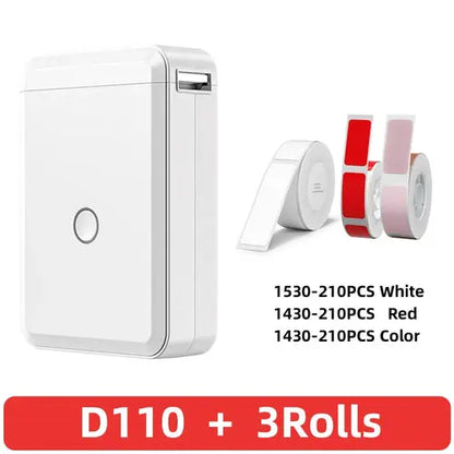 Niimbot D110 Portable Mini Printer Thermal Adhesive Sticker Label AliExpress