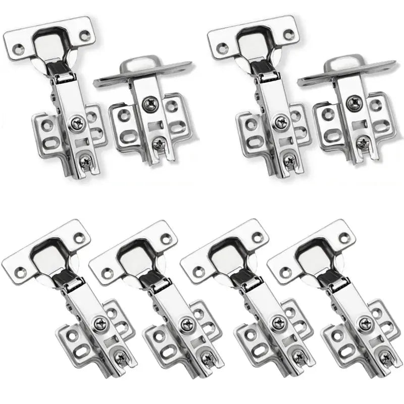 New 4/2/1Pc Stainless Steel Cabinet Door Hinges Hydraulic Damper AliExpress