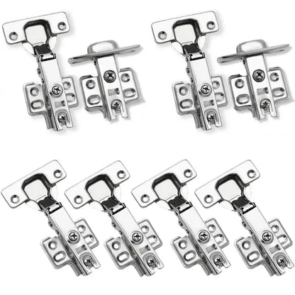 New 4/2/1Pc Stainless Steel Cabinet Door Hinges Hydraulic Damper AliExpress