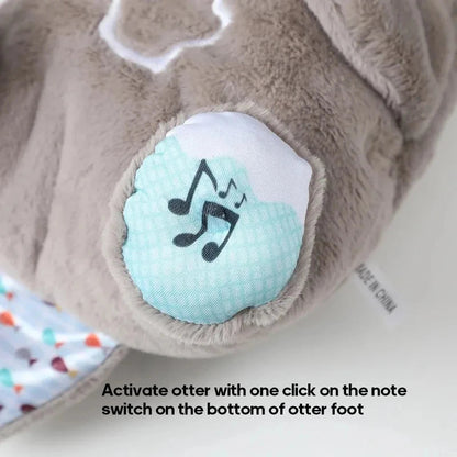 Baby Plush Doll Breathing Bear Soothing Sleep Playmate white Otter Toy Kids Music Sleeping Companion Sound Light Doll Toy Gift EPA Choice Store