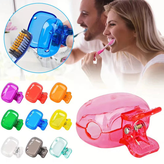 Travel Toothbrush Head Covers Toothbrush Protector Cap Brush Pod Case Protective Portable Plastic Clip For Household Travel Stone's Store