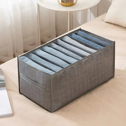 Organizador de ropa para armarios, pantalones, vaqueros, caja de almacenamiento, organizador de armario