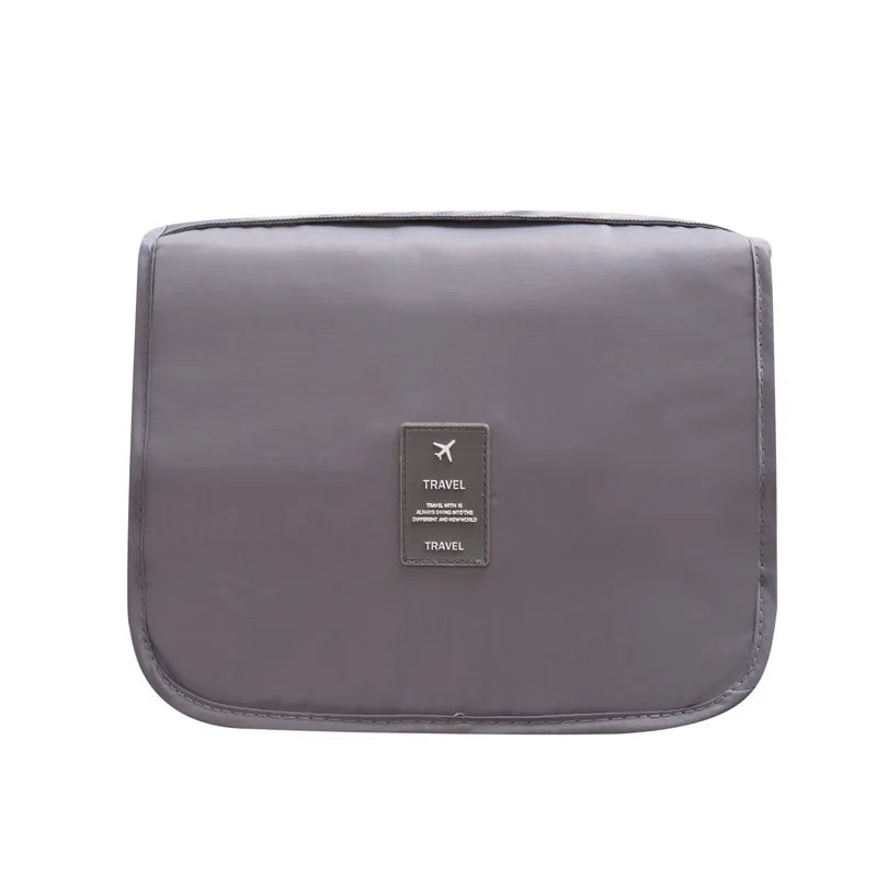 Bolsa de almacenamiento de viaje multifuncional, bolsa de maquillaje de doble capa de mano para mujer, bolsa de aseo de viaje para hombre