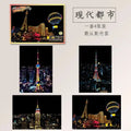 4Pcs Children DIY Night Scene Art Scratch Painting Toys City Building AliExpress