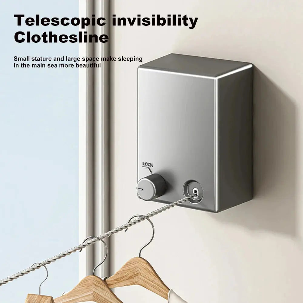 Retractable Clothesline Indoor and Outdoor Clothes Wall Hanger Drying AliExpress