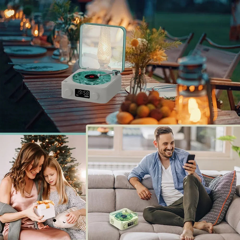 Mini Retro White Noise Bluetooth Speaker Portable Vintage Sleep Aid Bluetooth Speaker Subwoofer With RGB Light Support TF Card Stone's Store