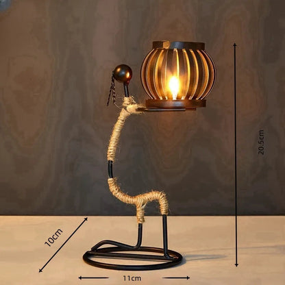 Nordic Metal Candlestick Abstract Character Sculpture Candle Holder Decors Handmade MERRYHOME Merryhome Official Store